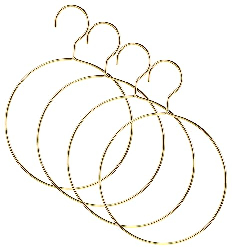4 Stück Goldene Nordische Schal-Ringe Kleiderbügel Für Gürtel Krawatten Und Accessoires Multifunktionale Aufbewahrungslösung Für Den Kleiderschrank