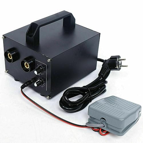 TRIEBAN Poste à souder par points, mini soudeur portable, mini spot Welder 0-100 A, réglable, 220 V, sécurité efficace contre la surchauffe
