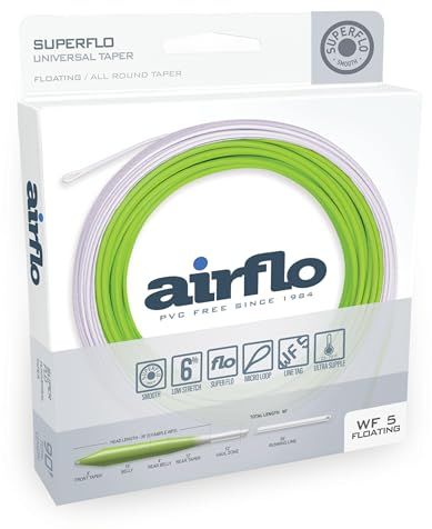 Airflo Superflo Universal Taper Schwimmende Fliegenschnur (Chartreuse / Weiß, WF 6)