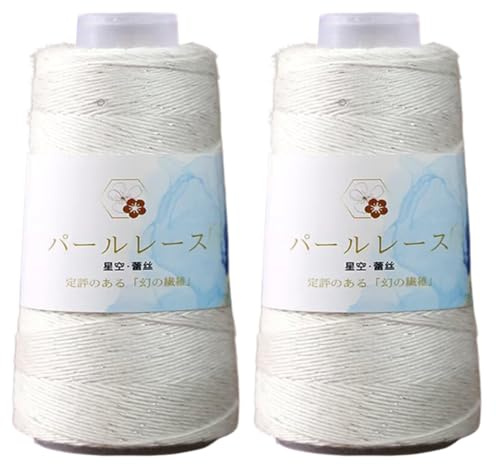2 unidades de hilo de lentejuelas de algodón, hilo de lentejuelas de colores, hilo para tejer a mano, hilo brillante para tejer ropa, suéter, gorro, hilo de punto brillante, accesorios de 50 g/rollo