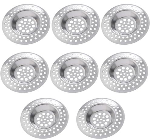 EIHI 8 Pezzi Filtro lavandino cucina, Filtro lavandino bagno, Filtro scarico doccia, Filtro capelli doccia, Per lavandino cucina & bagno, 71mm