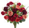 Luabue Ramo de Flores Artificiales Rosas con Lavanda y Eucalipto Artificiales de Flores Ramo Artificial Rojo Flores Plástico para San Valentín Día de la Madre Decoración de Bodas