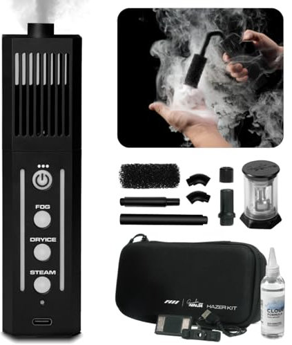 SmokeNINJA Pro Máquina de humo Mini máquina de humo portátil con mando a distancia inalámbrico, antiniebla inofensiva, para fotografía, efectos escénicos, eventos al aire libre y fiestas