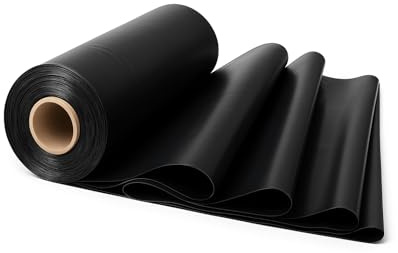 FERRETELIX® Rollo de Plástico Negro Solera para Construcción Agricultura Galga 800-4 mts x 70 mts (280 m²) Plegado a 1,1 mts