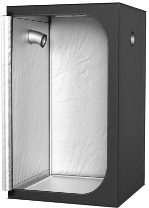 FIVMEN Grow Tent - Tenda da coltivazione, 120 x 120 x 200 cm, con Mylar riflettente, impermeabile, per piante in crescita, spazio