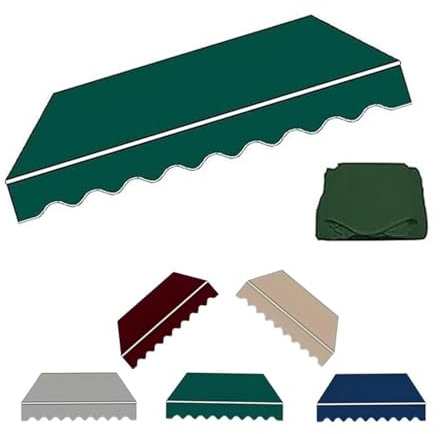 GFYHTN Telo di Ricambio per Tenda Parasole, 4x2.5m Tessuto di Ricambio per Tenda da Patio, Copertura Superiore Retrattile (Solo Tessuto)(Green,6.5x5ft/2x1.5m)