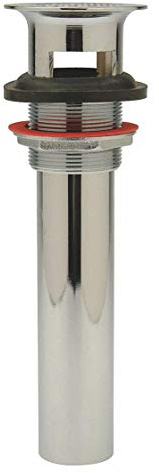 Sink Drain: 2 1/4 in Overall Dia, 14 9/16 Body Ht, 1 Pipe Brass, Chrome, Sinks, Z8743-12-PC, 48RX58