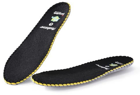 SAFETOE J-017 Semelles Thermiques - Semelles Hiver avec Mousse à Mémoire & 3M Thinsulate, Soutien Plantaire, Contrôle des Odeurs pour Hommes/Femmes, Chaussures de Travail & Bottes Hiver EU39-46