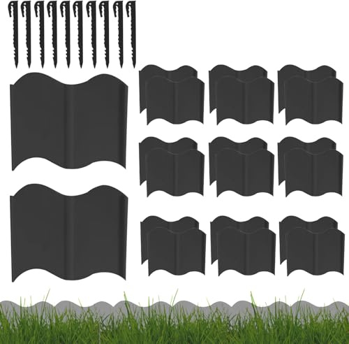 Borde de Jardín,Juego de 20 Paneles Decorativos de Valla para Jardín - Cerca Desmontable para Parterres, Césped y Caminos de en Patio y Entrada