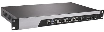 1U Firewall Appliance, PFSense, OPNsense, VPN, Network Rackmount, I7 9700, RS46, 8 x 2.5GbE 226-V, 4 x SFP+ 10Gbe XL710, Console, VGA, SIM Slot, 16G RAM, 512G SSD