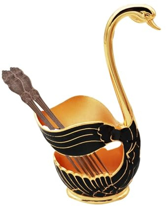 Generico Supporto Base Decorativo per – Figura di in Lega di Zinco, Design Supporto per Posate, Porta Cucchiaini da caffè, Organizer per Forchette da Cena, Accessorio Porta Cucchiaini | per Tavolo