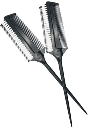 IMUSINICE Spazzola per Tintura dei Chioma Doppia Faccia 2 Pezzi Pennelli Applicatori Riutilizzabili Pettine per Colorazione Professionale Uso Salone e Casa Trattamento Chioma Fai da Te