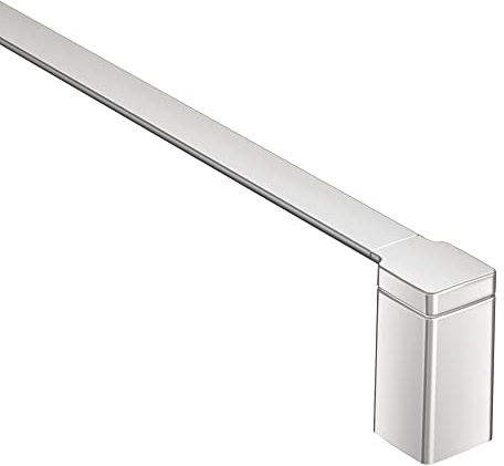 Moen YB8818CH 90 Degree 18-Inch Single Bathroom Towel Bar, Chrome