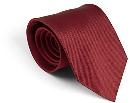 Remo Sartori - Cravatta In Pura Seta Tinta Unita, Larghezza cm 8, Made In Italy, Uomo (Bordeaux)