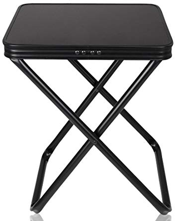 your GEAR Tavolino 3D Campinghocker mit Abnehmbarer Tischplatte, Aluminium Klapphocker, Beistelltisch, Hocker, Quick Dry Mesh Polsterung, Leicht, Tragbar, Garten, Caravan