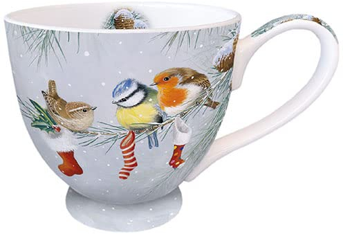 Ambiente Jumbo Mug Tasse à thé café Tasse environ 450 ml Automne Hiver Noël Chaussettes de Noël