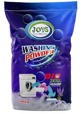 Bio Washing Powder 10kg - Professional Biological Laundry Powder Cleaning Detergent for over 500 Washes –Cleans Tough Stains in Quick Wash - Gentle on Sensitive Skin - bulk size for Family.