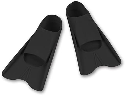DRUNA Pinne per Nuoto, Immersioni e Allenamento in Piscina Pinne corte Unisex Nero Taglia 34/35