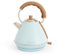 CREATE/KETTLE RETRO M/Elektrischer Wasserkocher Pastellblau/Schnelles Aufkochen, Fassungsvermögen 1L, Abschaltautomatik, Anti-Kalk-Filter, Wasserstandsanzeige, Ø17.2cm, 2200W