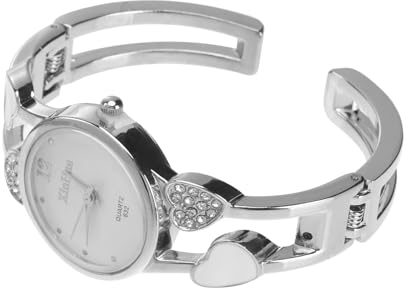 PACKOVE Diamant-Armbanduhr Armreifuhren Für Damen Armreifuhr Diamant-Armbanduhr Silber Damenarmbänder Armbänder Armbanduhr Für Damen Armbanduhr Für Damen Weißer Edelstahl