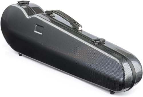 Yoeoefuo 4/4 Geigenkoffer Geigenkasten Geigenschutzkoffer Mit Riemen Und Griff Mit Hygrometer Druckfester Wasserdichter Carbon Fiberglas Hartschalenkoffer Geigenzubehör