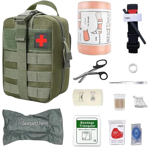 HuaMuDM Erste Hilfe Set,Medizinische Taktische Tasche,Medizinische Tasche für Camping,Trauma Kit,Erste Hilfe Tasche,Tactical Survival Bag für Outdoor,medizinisches Notfallset,Notfall Erste Hilfe