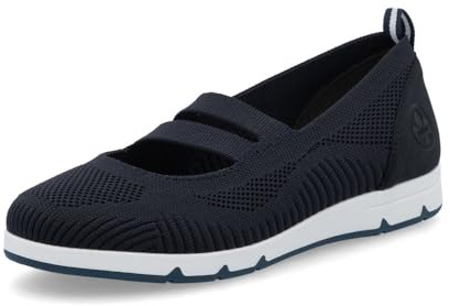 Rieker Dam lågtopp sneakers L3053, halvskor, lös insats, Blå 14, 43 EU