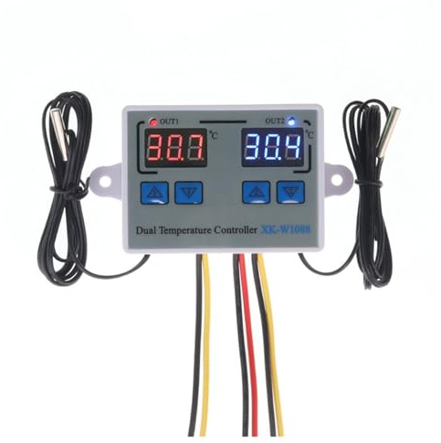 Sensor de temperatura Digital W1088 de doble LED, controlador, termostato de calefacción eléctrica, termorregulador de incubadora de acuario de 220V(AC110-220V)