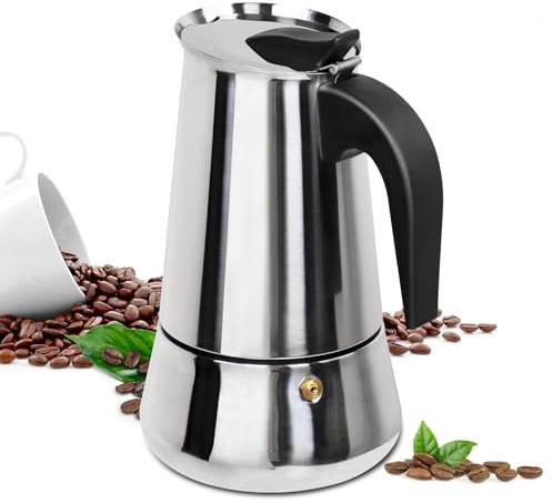 Supvision 2 Cup Moka Pot Stainless Steel 100ml Italian Espresso