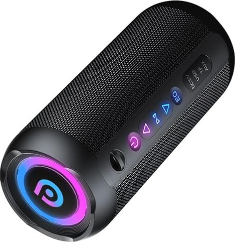 Cassa Bluetooth Portatile 30W, Potente Altoparlante Bluetooth, Doppio basso driver, 30 Ore di Autonomia, IP7 Impermeabile Speaker Bluetooth, RGB Luci, TWS Accoppiamento, AUX, TF Scheda, Nero