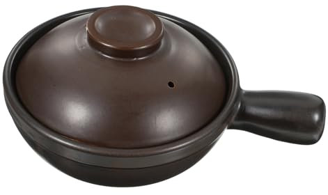 Alipis Casseruola Porcellana Pentola Terracotta per Zuppa Alta Temperatura Design Leggero e Portatile Facile Conservare