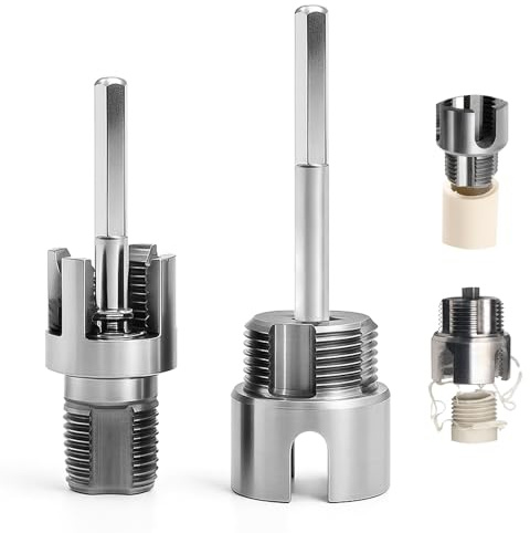 Saipor 2 st rörgängningsverktyg med förlängning, integrerat internt och externt rörgänga skärverktyg PVC/PPR vattenrörsgängare kit 1/2 och 3/4 (DN15/DN20) gängverktyg gängborr