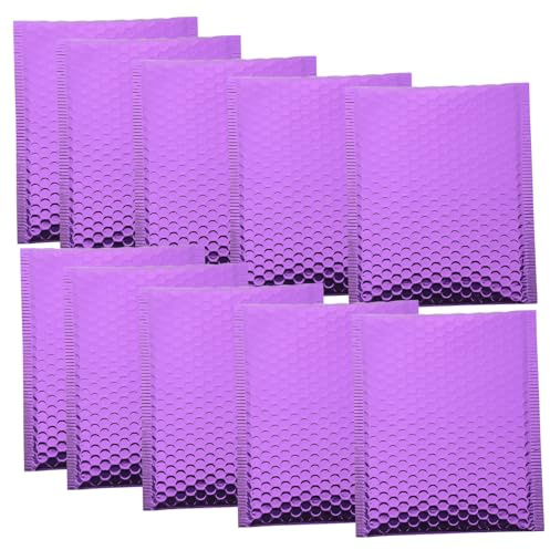 Ipetboom 10 pièces Enveloppes Bulles Auto-adhésives Rembourrées pour Expédition Sacs Emballage Résistants Anti-chocs Format pour Cosmétiques Bijoux et Accessoires