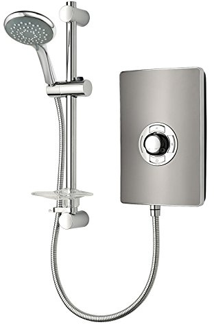 Triton Collection 2 | Shower Electric | 8.5 KW | Triton Aspirante I Gun Metal I Electrical Showers | with Showerhead and Anti Twist Hose | Best Electric Shower Units for Bathrooms