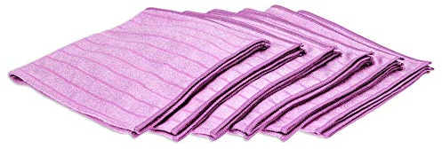 RESPEKT Mikrofaser Geschirrtücher, Trockentücher, Poliertücher, Putztücher und Reinigungstücher für den Haushalt, das Auto UVM. - Mikrofaser Geschirrtücher Set, 40x40 cm (Violett, 6tlg.)