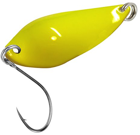 FTM Unisex – Erwachsene 10C5200055C10 Spoon Rock 4,2g-Löffelblinker zum Spinnfischen, Forellenblinker, Forellenköder, Blinker zum Forellenangeln, Farbe:gelb/rosa, Bunt, Normal