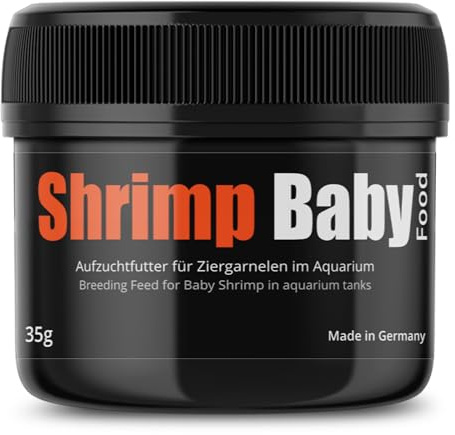 GlasGarten Shrimp Baby Food | 35g - Nourriture Fine pour l'élevage des bébés crevettes, fabriquée avec Soin & Nourriture en poussière 100% conglomérée