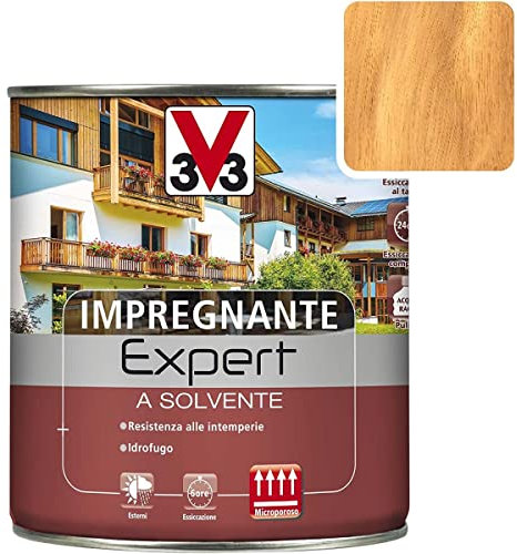 V33 Lasure à solvant expert 0,75 lt – Noyer clair