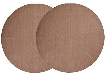 CANDeal 2 PCS Round Baking Pan Liners, 36cm Reusable Baking Parchment Sheets, Nonstick Cookie Baking Mat, Teflon Baking Sheet for Round Baking Pan, Washable & Eco-friendly, Cuttable