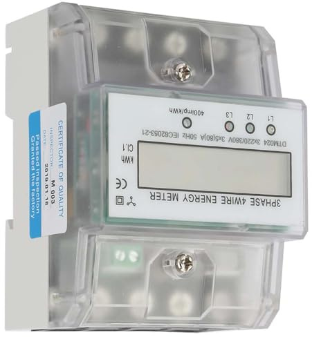 3 Phase Power Meter DTM024 Digital LCD Display Energy Meter Electric Kilowatt Hour Meter, 220/380V 5-80A