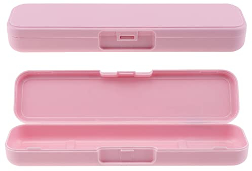 OriGlam 1pcs 24cm Portable Flatware Box Travel Tableware Storage Case, Travel Utensils Cutlery Case, Fork Spoon Utensils for Camping (Pink)
