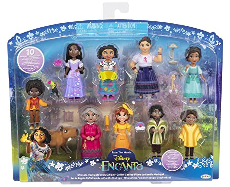 Disney Encanto Juego de Regalo Ultimate Madrigal, Incluye 10 Miembros de la Familia y 9 Piezas de Accesorios extraíbles para Mayor Juego, Ideal para Mayores de 3 años