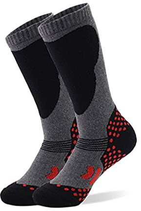 Crate Skisocken Kinder Unisex Baumwolle Skistrümpfe Kinder Thermosocken Kinder für Jungen Mädchen,Dicke Verstärkte Kniestrümpfe Winter Sportsocken für Kinder Active Kniehoch Bunt Warm zum Skifahren