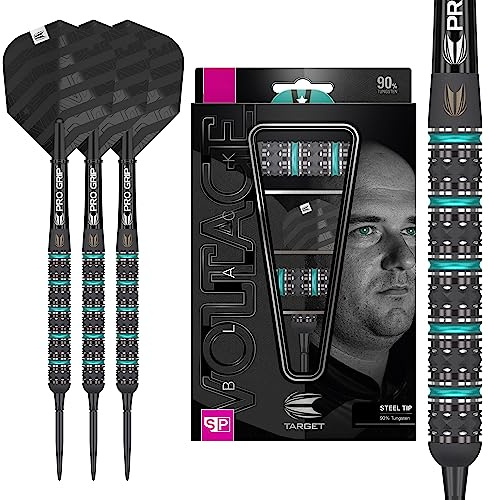 Target Darts Rob Cross Black Edition 24G 90% Tungsten Swiss Point Steel Tip Darts Set
