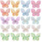 Yuqilin 18 Stück Spitze Schmetterling Applikation, Spitzenstoff Stickerei Patches, Schmetterlinge Applikationen zum Aufnähen, Für Abendgarderobe, Tanzkleidung, Haarschmuck, Taschen