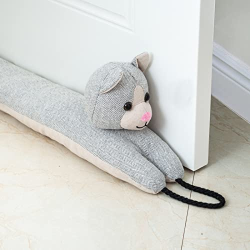Marwood - Paraspifferi decorativo sotto porta, 122 cm, per porte e finestre, zavorrato, a forma di animale, blocca il rumore, per la parte inferiore della porta. con passanti per appenderlo, motivo