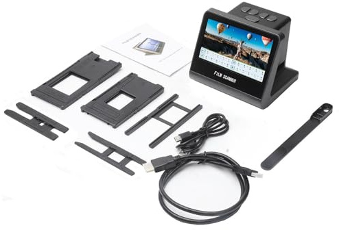 22MP Digital Filmskanner, Fotoscanner med 5 -tums LCD -skärm, Snabb Skanning, Konverterar 135 126KPK 110 Till Högupplöst JPEG -foto, 16 GB -minne