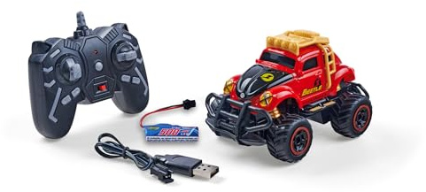 Carson 500404318 1:32 VW Beetle Rally 2.4GHz RTR rot - Ferngesteuertes Auto, Fahrzeug, Fahrzeit 60 min, RC Auto für Kinder, Spielzeug für Kinder, Remote Control Car