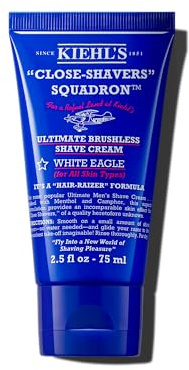 Kiehl's Ultimate Brushless Shave Cream with Menthol White Eagle, for All Skin Types, with Menthol & Camphor, Instant Refreshing & Cooling Effect, Minimizes Irritation - 2.5 fl oz