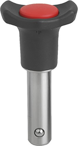 KIPP – Bedienteile | Normelemente K0363.3805020 Kugelsperrbolzen, Form A Thermoplast, selbstsichernd, Komp:rot, Durchmesser 5 mm, 20 mm, verkehrsrot ral3020, Länge L: 20mm